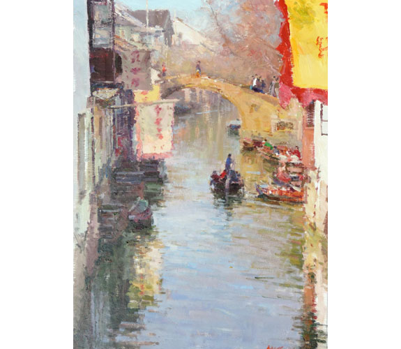 "Living by Canal" by Xiaogang Zhu